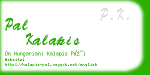 pal kalapis business card